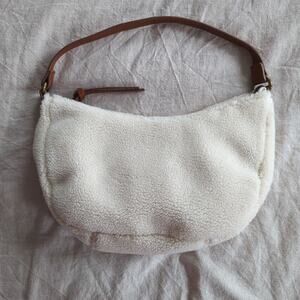 Sonoma Bohemian Faux Shearling Cream Small Shoulder Bag